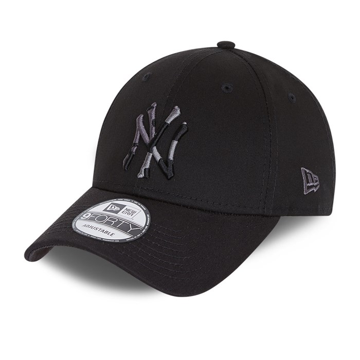 New York Yankees City Camo Youth 9FORTY Lippis Mustat - New Era Lippikset Tarjota FI-402395
